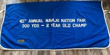 Vtg Horse Race Blanket Banner By Simco 2 Yr Old Champion 45th Navajo Nation Fair