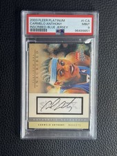 2003-04 Fleer Platinum Inscribed Carmelo Anthony Rookie Auto Autograph /282