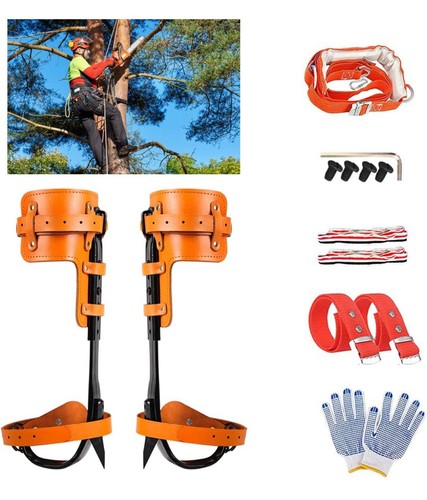 Tree Climbing Spike Tool Adjustable Set Pole Climbing Spurs Steel Climber Forest