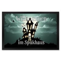 FußMatte XXL In 50X75 Cm Mit Gruseligem Halloween Motiv Und Spruch - Willkommen