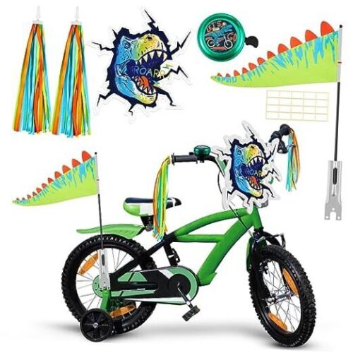 6 Pcs Dinosaur Bike Accessories for Kids Includes Bicycle Handlebar Streamers