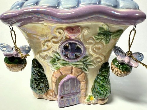 Bella Casa By Ganz Church Figurine with Butterflies and Battery Candle Retired - Picture 5 of 9