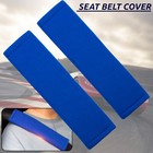 2x Car Blue Seat Belt Cover Pads Auto Safety Cushion Covers Strap Universal