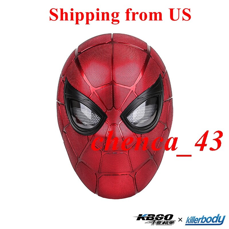 US Ship Killerbody Iron Spider Man 1:1 Wearable Helmet Electric Blink Eyes Mask