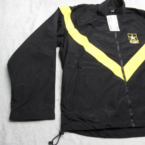 US Army Physical Fitness Jacke Unisex Medium Schwarz Full Zip Windbreaker NEU - Bild 7 von 13