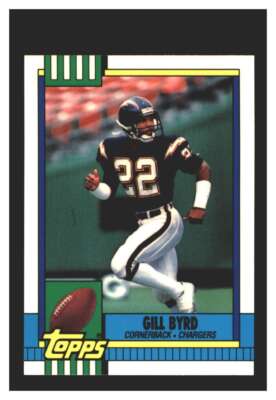 1990 Topps Tiffany #391 Gill Byrd 3000 Print Run San Diego Chargers NM-MT