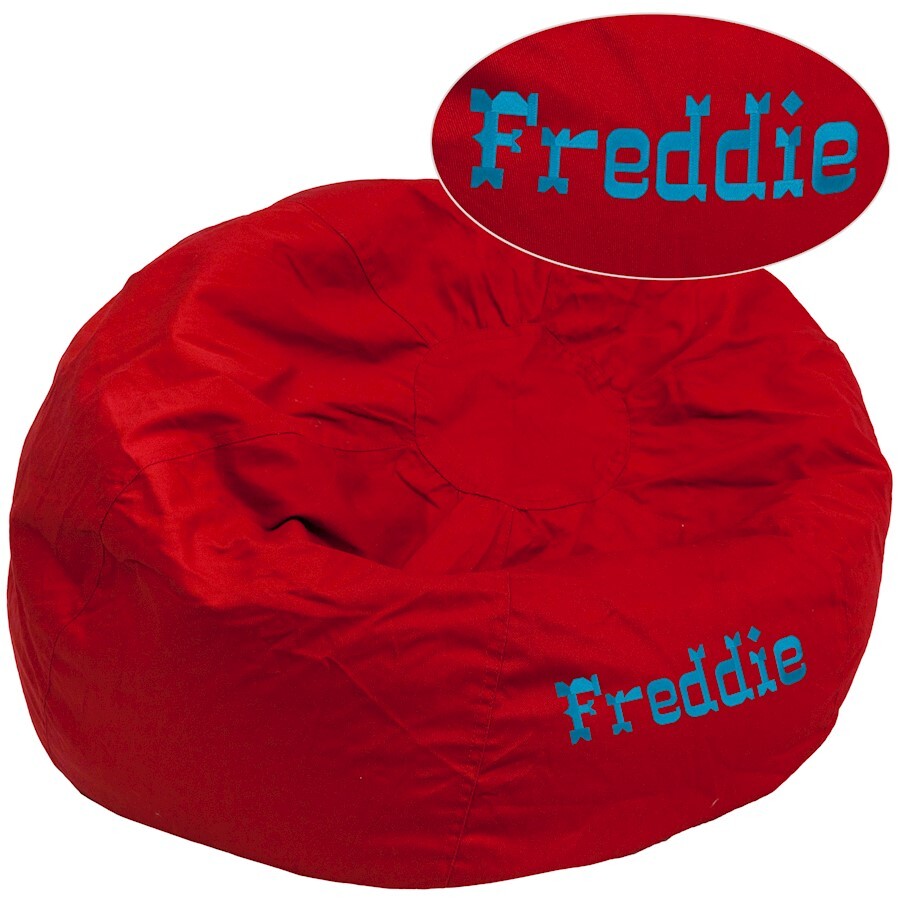 Flash Personalized Oversized Solid Red Bean Bag Chair for Kids and Adults