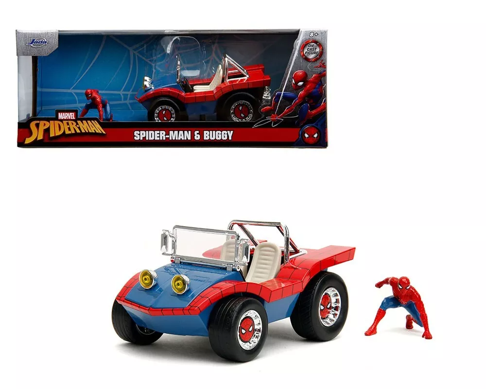 Homem-Aranha Hollywood Rides com Buggy Spider-Man em Escala 1:24