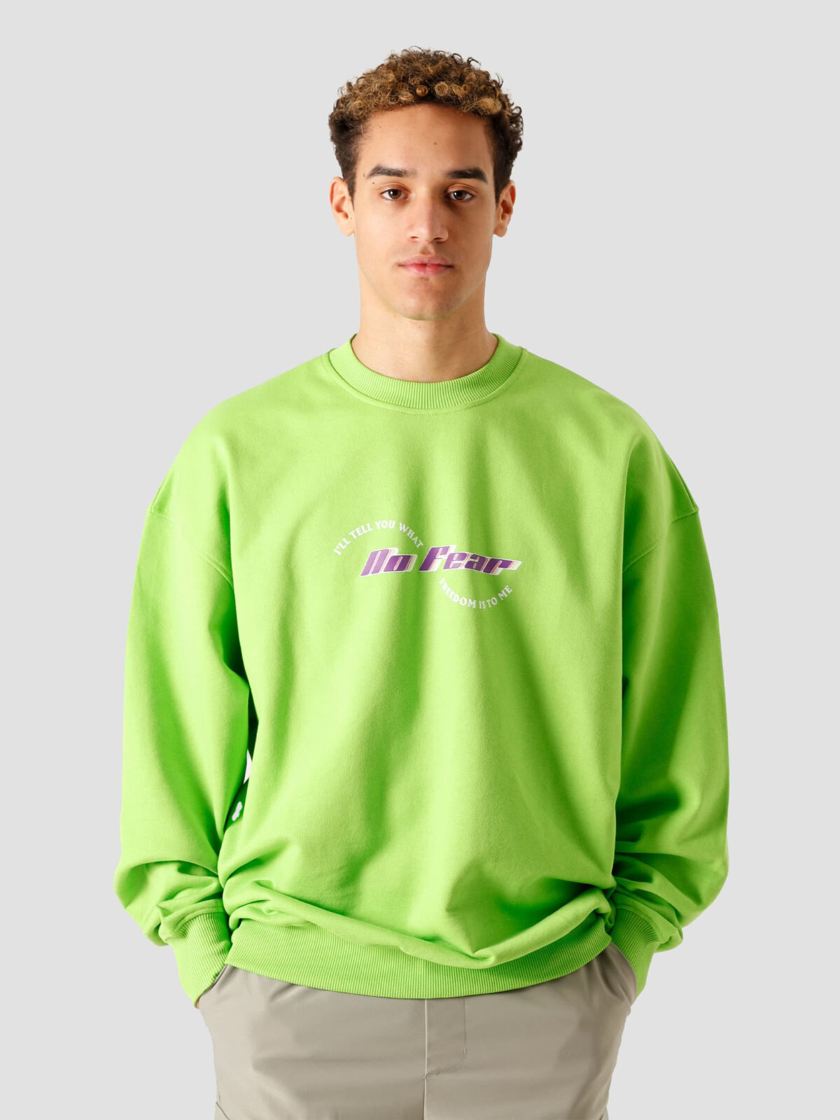 Daily Paper Kerjas Sweater Jasmine Green Pullover Sweatshirt Crewneck Neon Green image 2