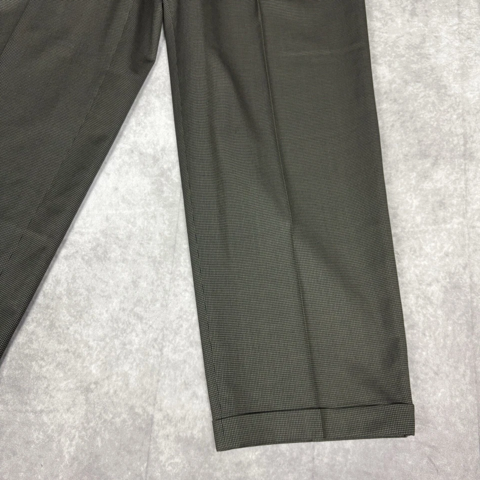 Pantalones Pal Zileri Para Hombre 34 Gris Marrón Rayón Lana Sarga Pantalones Italia 34x29.5 Foto 4 de 4