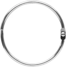 Rust-Resistant Metal Circular Shower Rings, Set of 12, Chrome