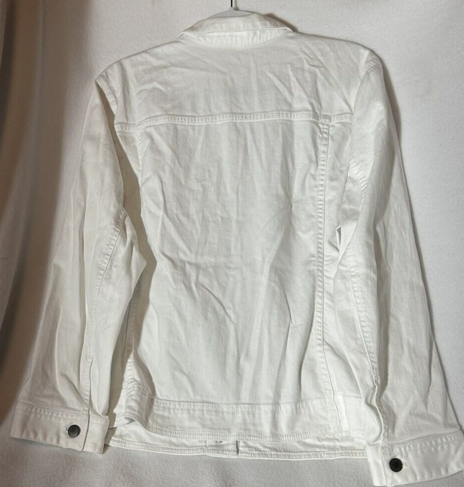 J jill white denim jacket sale