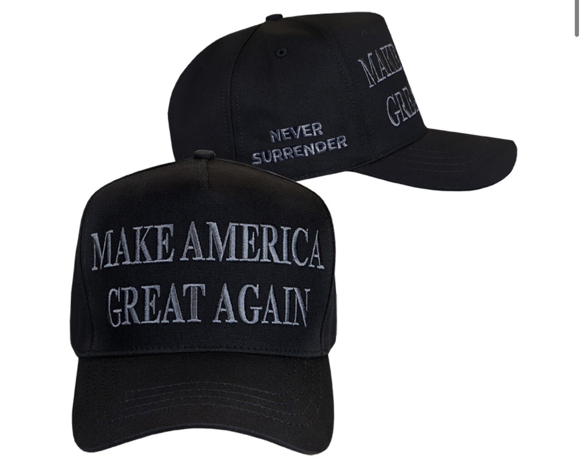 NEW! Donald Trump Cali-Fame Hat Never Surrender Black Limited
