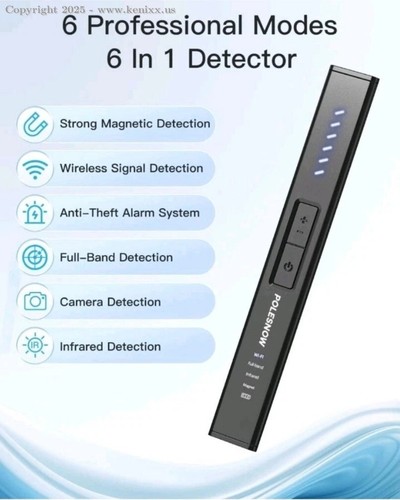 Hidden Camera Detectors, Bug Detector Anti Spy Camera Finder, 6 Level Adj. - Picture 4 of 5