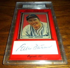 1941 PLAY BALL #62 ELBIE FLETCHER 7 NM PSA/DNA AUTO 2014 HA ORIGINALS  D. 1994