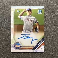 2019 Bowman Chrome JOSH WOLF #CDA-JW Rookie AUTO - NEW YORK METS - MLB CARD - B