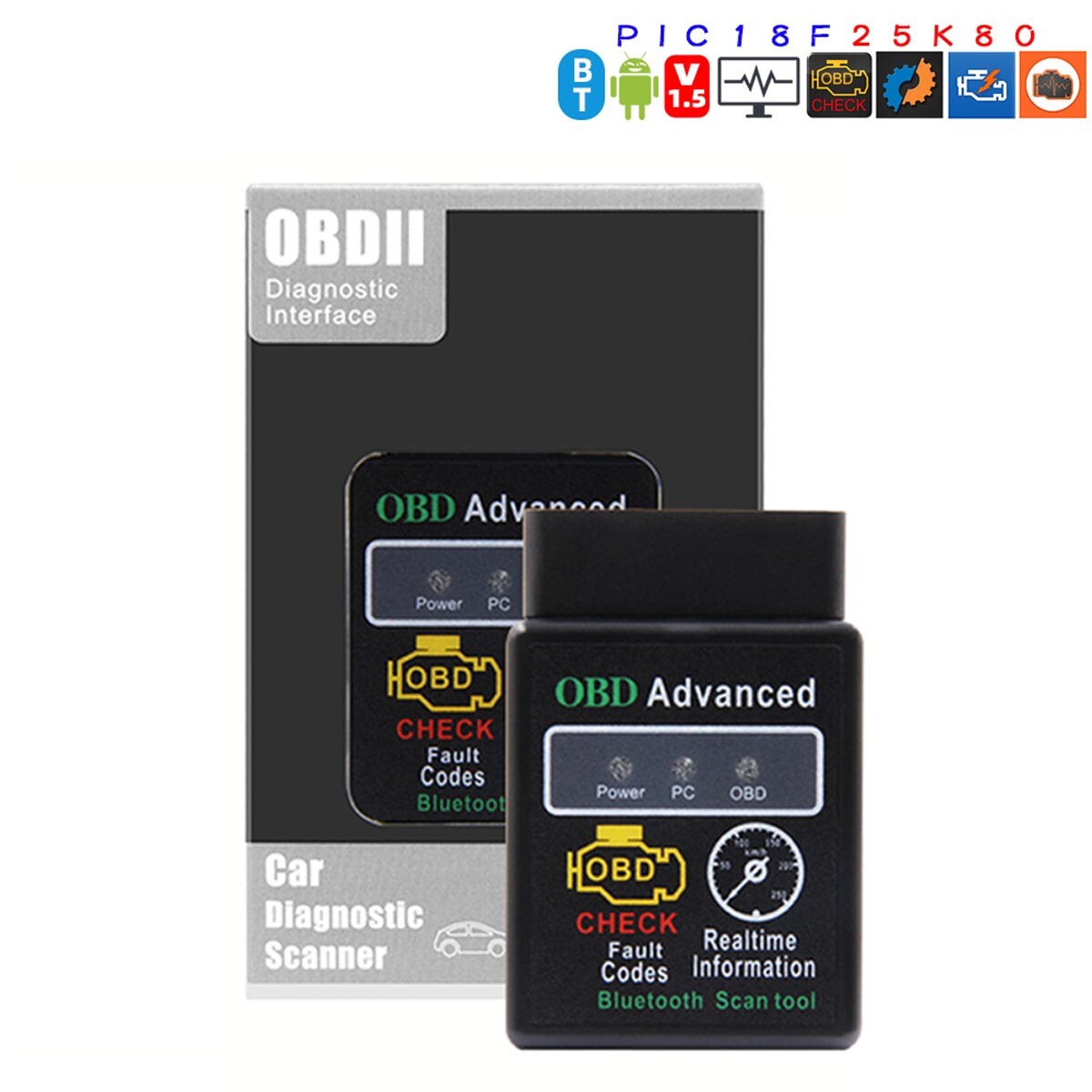 Bluetooth OBD2 OBDII Car Reader Scanner Auto Fault Code Reader Tool 327-image