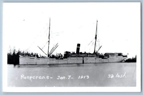c1940er SS Rosecrans Dampfschiff San Francisco CA RPPC Foto Postkarte