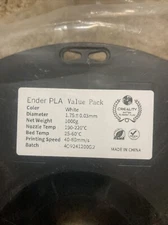 Ender PLA Filament For 3D Printer 1.75mm 1000g 1kg White