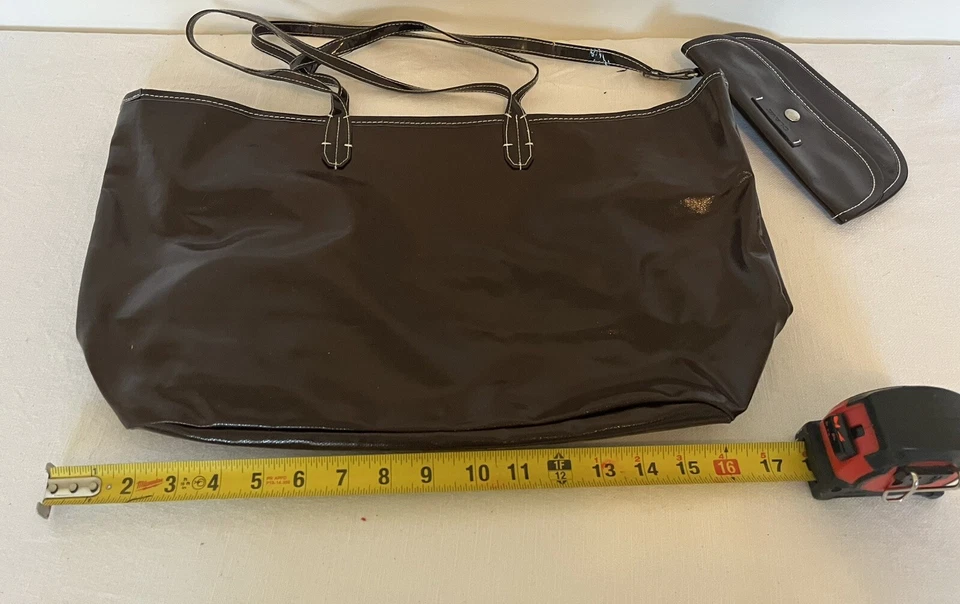 CLAVA Mujer WELLIE MARKET TOTE Marrón Sólido Bolsa Adjunta Como Goyard Foto 2 de 4
