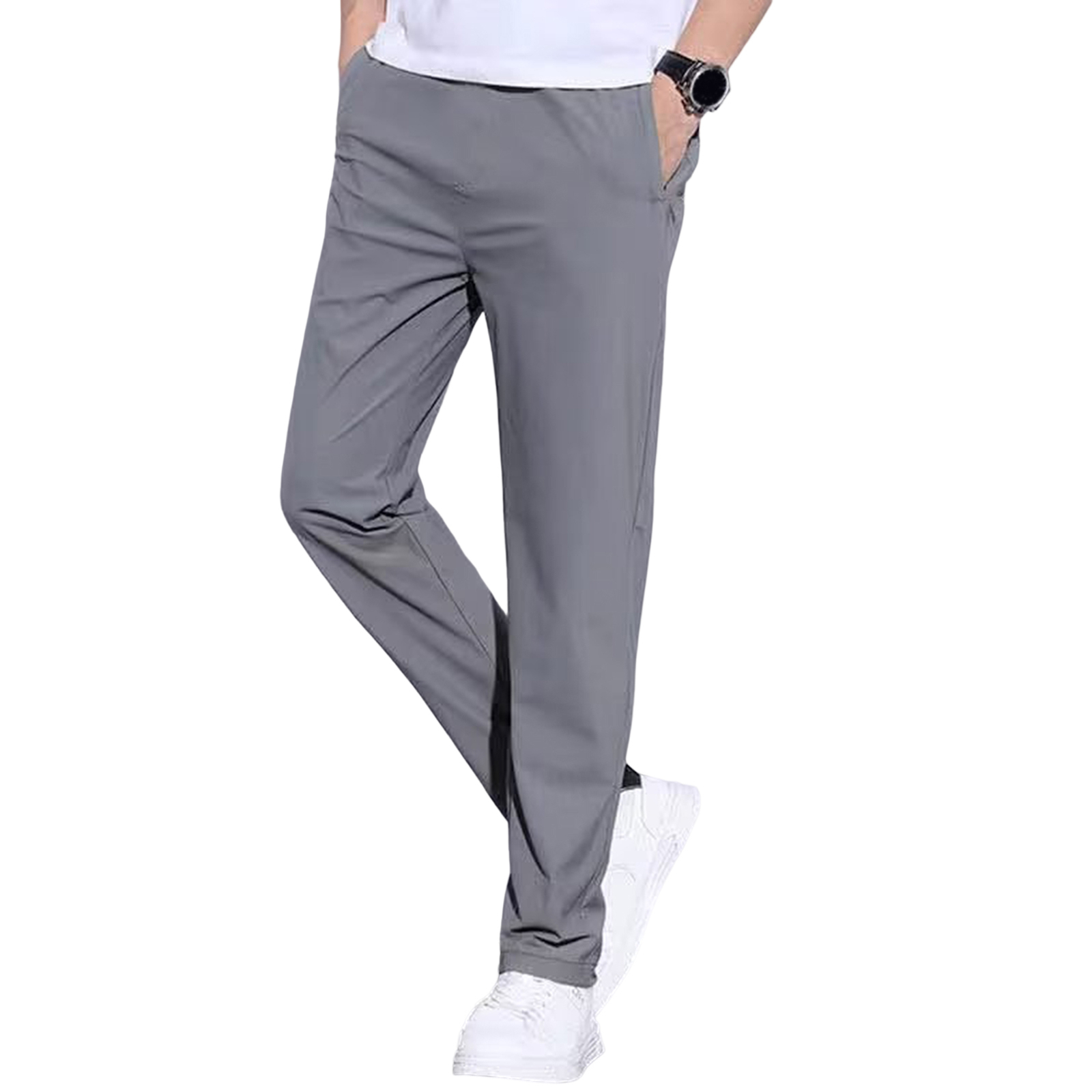 Winter Sweatpants Elastic Waist Warm Comfortable Men Winter Pants