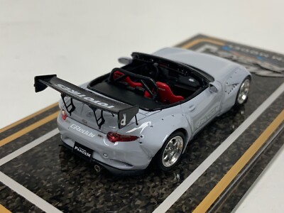 1/64 YM Model Mazda MX-5 Roadster Grey Opening Hood Engine Detail