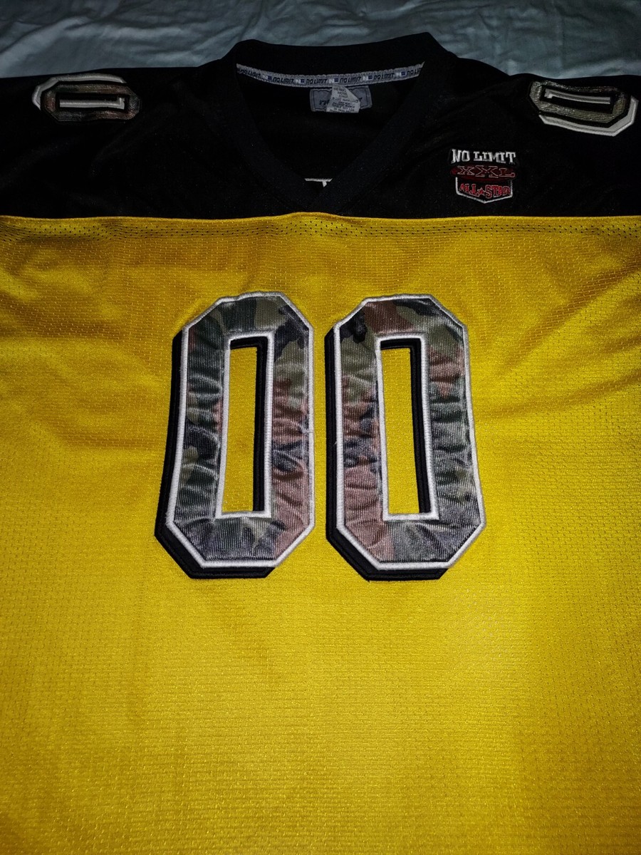 VTG 90s NO LIMIT SOLDIER GEAR MASTER P 00 FOOTBALL JERSEY 3XL HIP