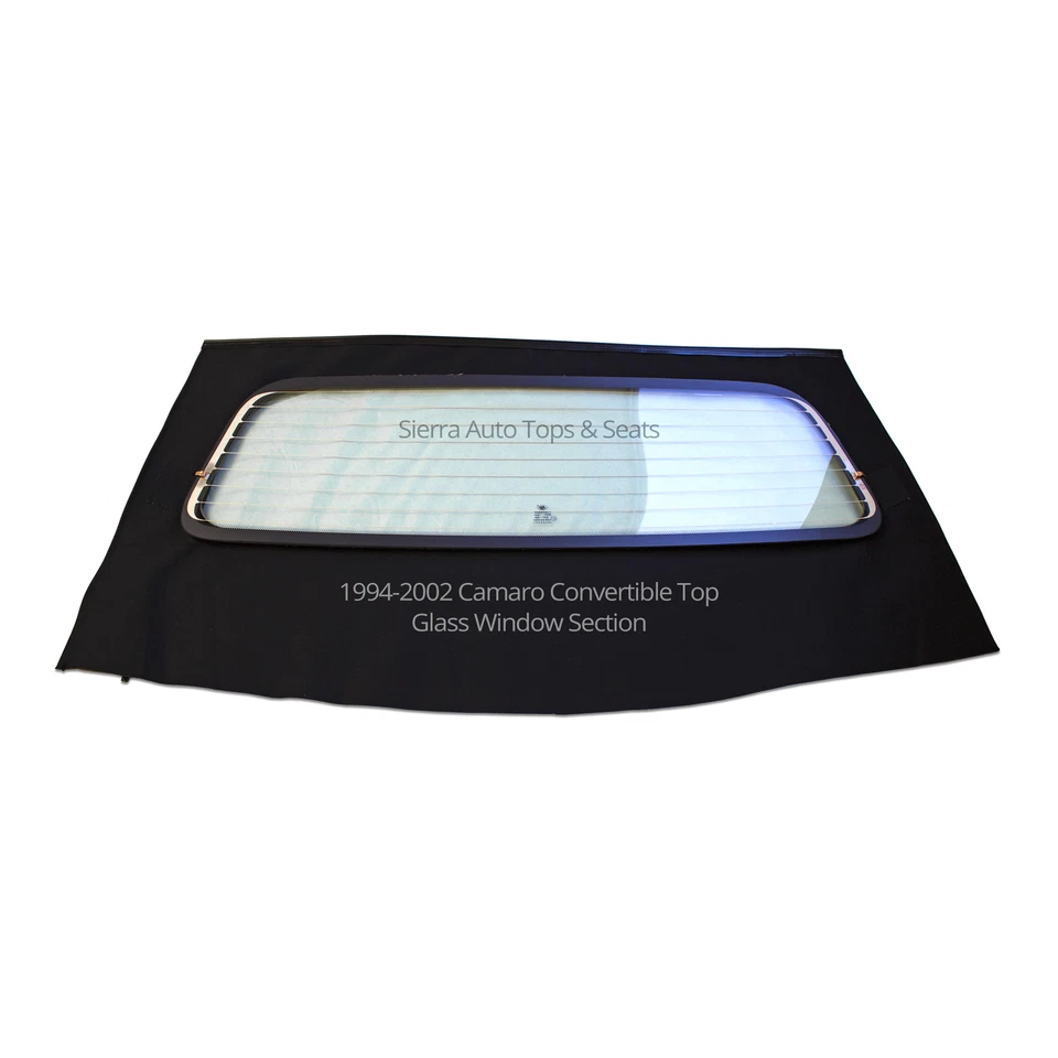 Chevy Camaro Convertible Soft Top, 1994-02, Glass Window, Cloth, Black — 第 3/4 张图片
