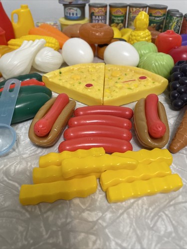 Lote de cocina de goma de plástico para juegos. Más de 70 piezas. Mercancías enlatadas + - Imagen 5 de 6