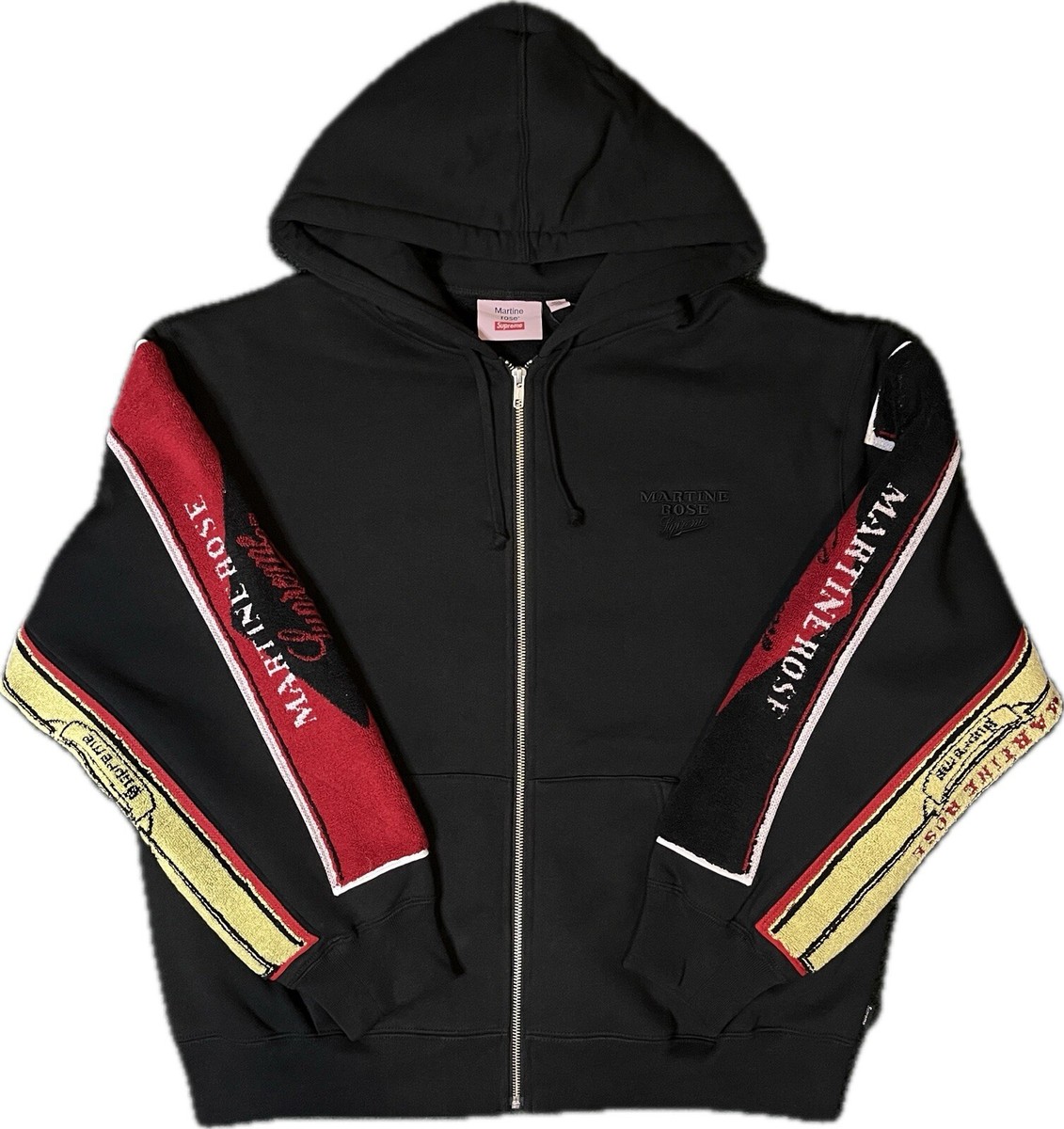 Supreme Martine Rose Towel Zip Up Hooded Sweatshirt Black Supreme Martine Rose Towel Zip Up Hooded Sweatshirt Black