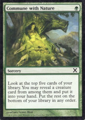 1X COMMUNE WITH NATURE GREEN 10TH TENTH EDITION MTG MAGIC HP X1 (yourdeckbuilder