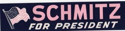 1972 Schmitz American Party Bumper Sticker