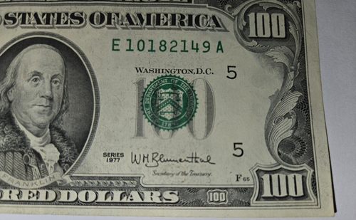 1 Note $100 Bill Federal Reserve Currency Note Series E or F Vintage - Picture 2 of 8