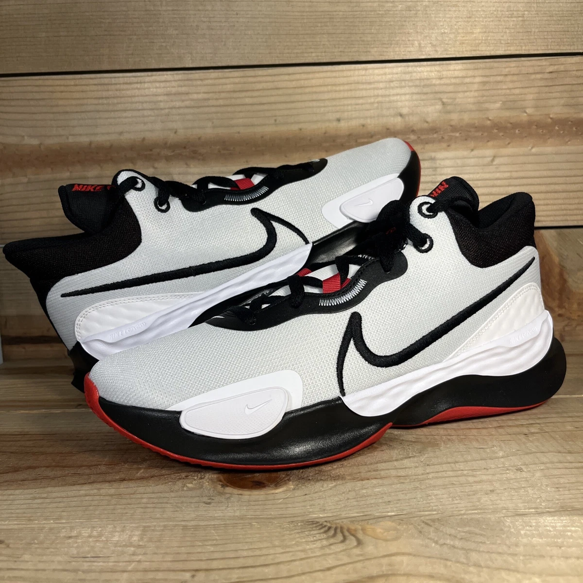 Nike gray shop and red shoes