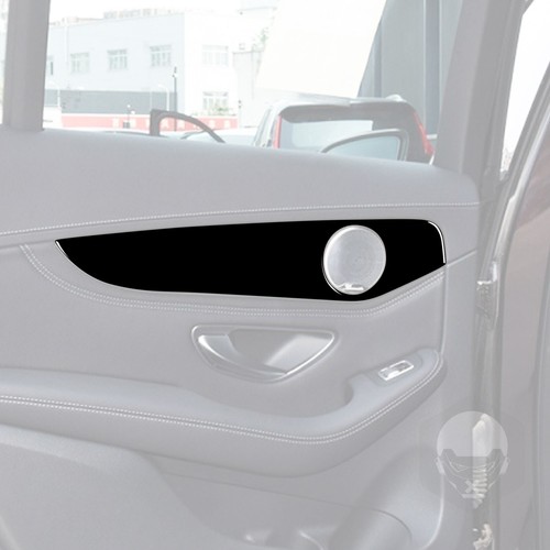 Panel de puerta interior negro brillante piano para Benz Clase C W205 GLC X253 15-20 - Imagen 10 de 14