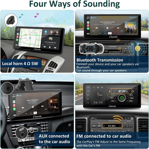 Carpuride 10.3” IPS Touch Screen Wireless Carplay Android Auto Car Radio Receive - Picture 6 of 8