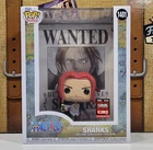 FUNKO POP SHANKS 1401 C2E2 EXCLUSIVE STICKER ONE PIECE WANTED POSTER ANIME NEW🔥