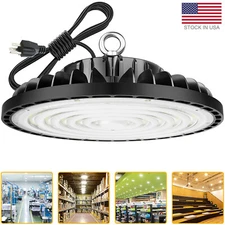 200W LED High Bay Light 6000K UFO HighBay LED Commercial Warehouse Garage Light