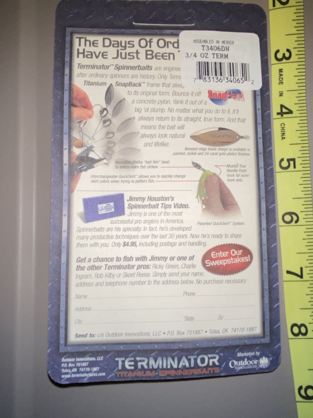 TUFF FIND CLASSIC TERMINATOR TITANIUM SPINNERBAIT FISHING LURES Discontinued 3/4 - Image 2