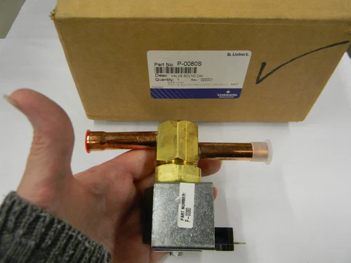 New Emerson Liebert P-0080S Solenoid Valve 24 Vac   R3
