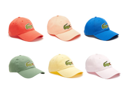 Lacoste Baseball Cap Big Croc Logo Organic Cotton RK9871 Grün Blau Pink Gelb