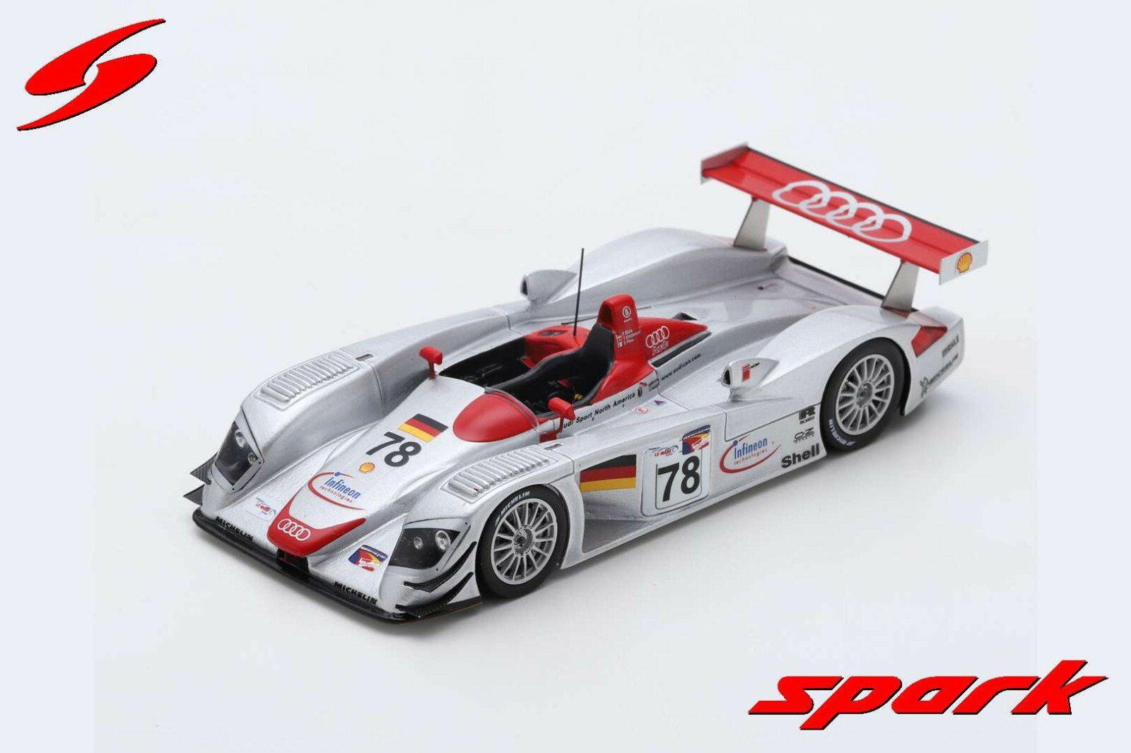 Audi R8 Spark 43SE00 miniature en résine haut de gamme 1/43 Sebring
