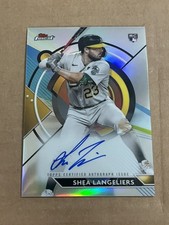 2023 Topps Finest Refractor Autograph Shea Langeliers Auto Athletics RC Rookie
