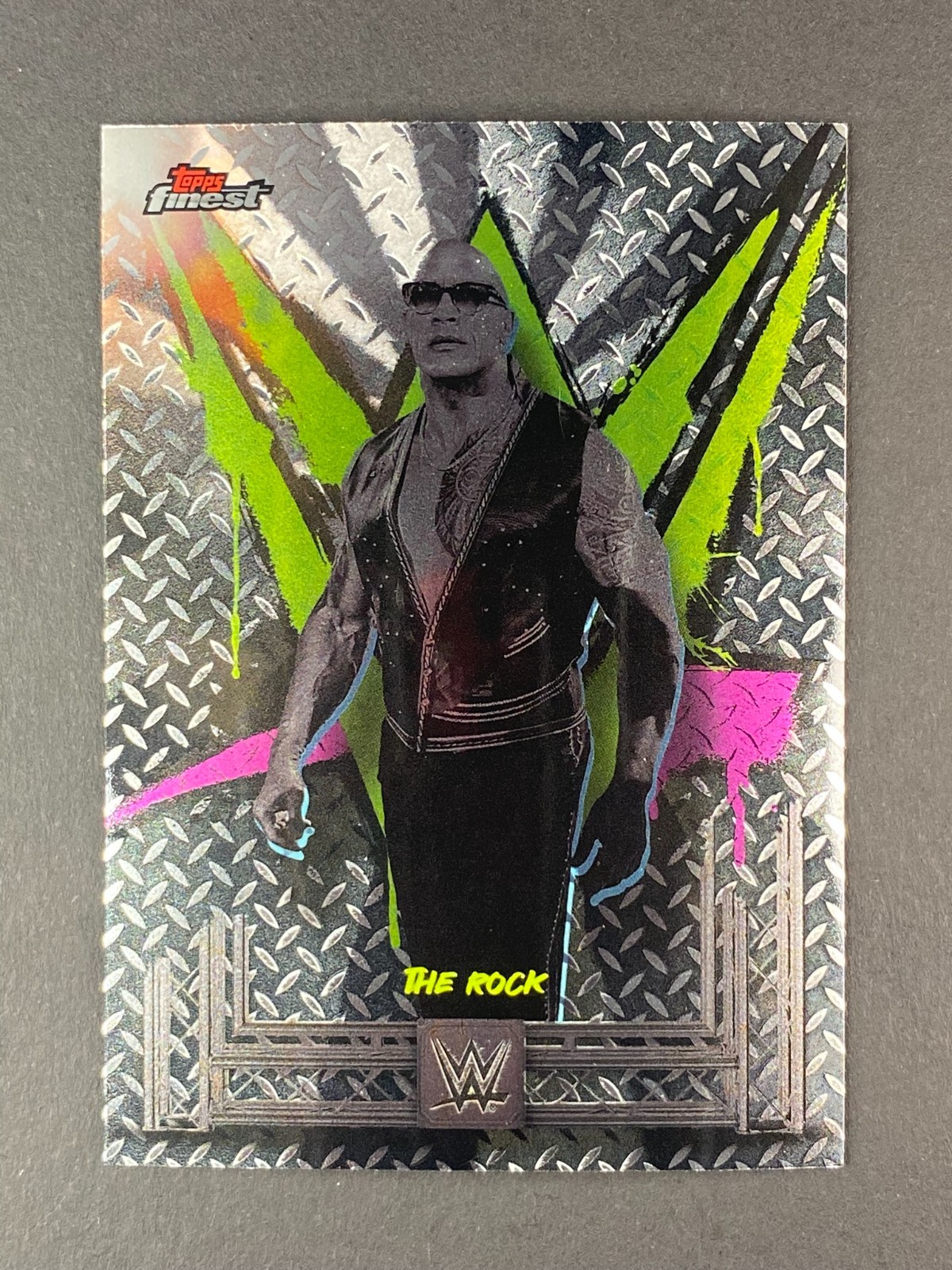 The Rock 2025 Topps Finest WWE #100 view 1