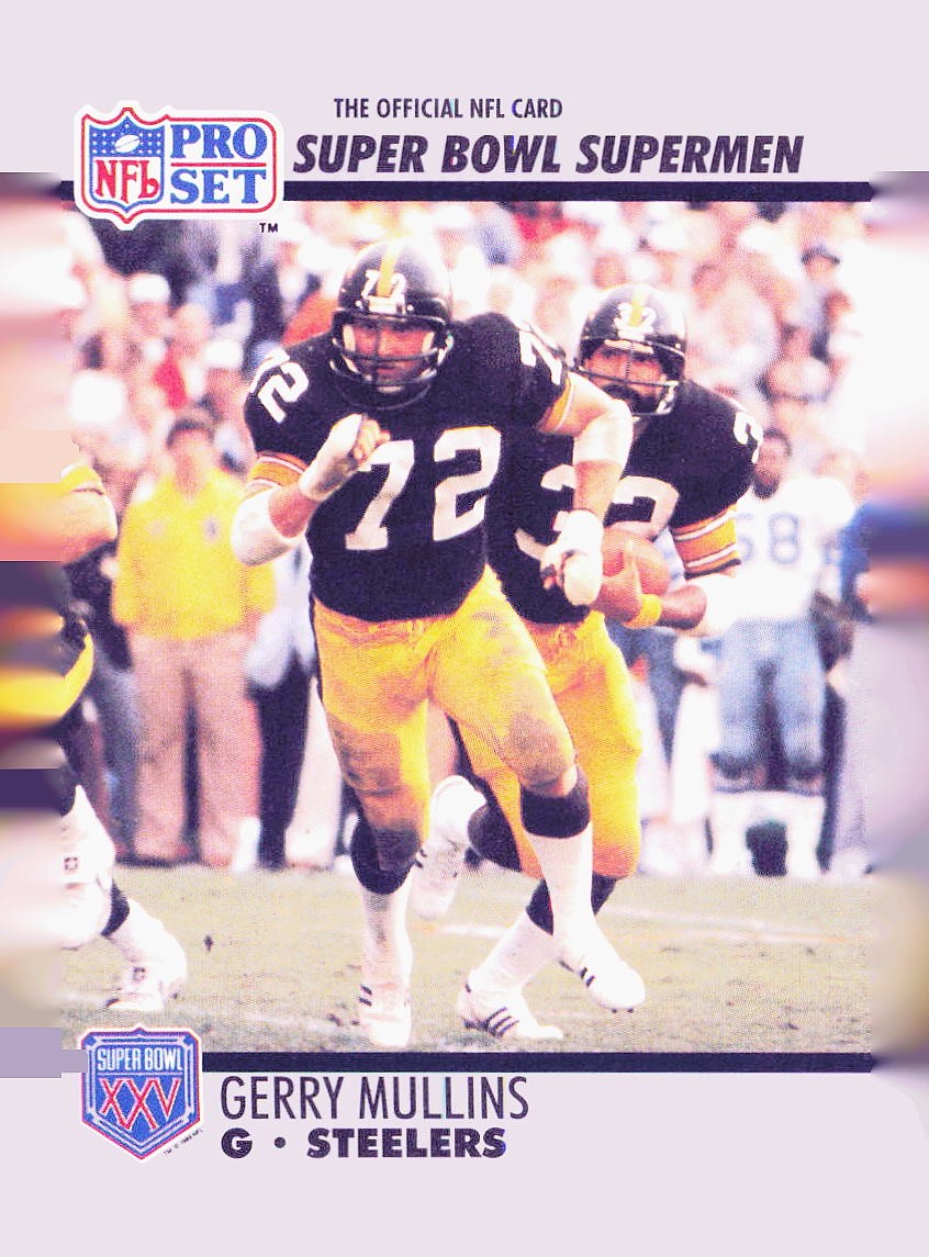 1990-91 Pro Set Super Bowl XXV Silver Anniversary #67 Gerry Mullins Steelers