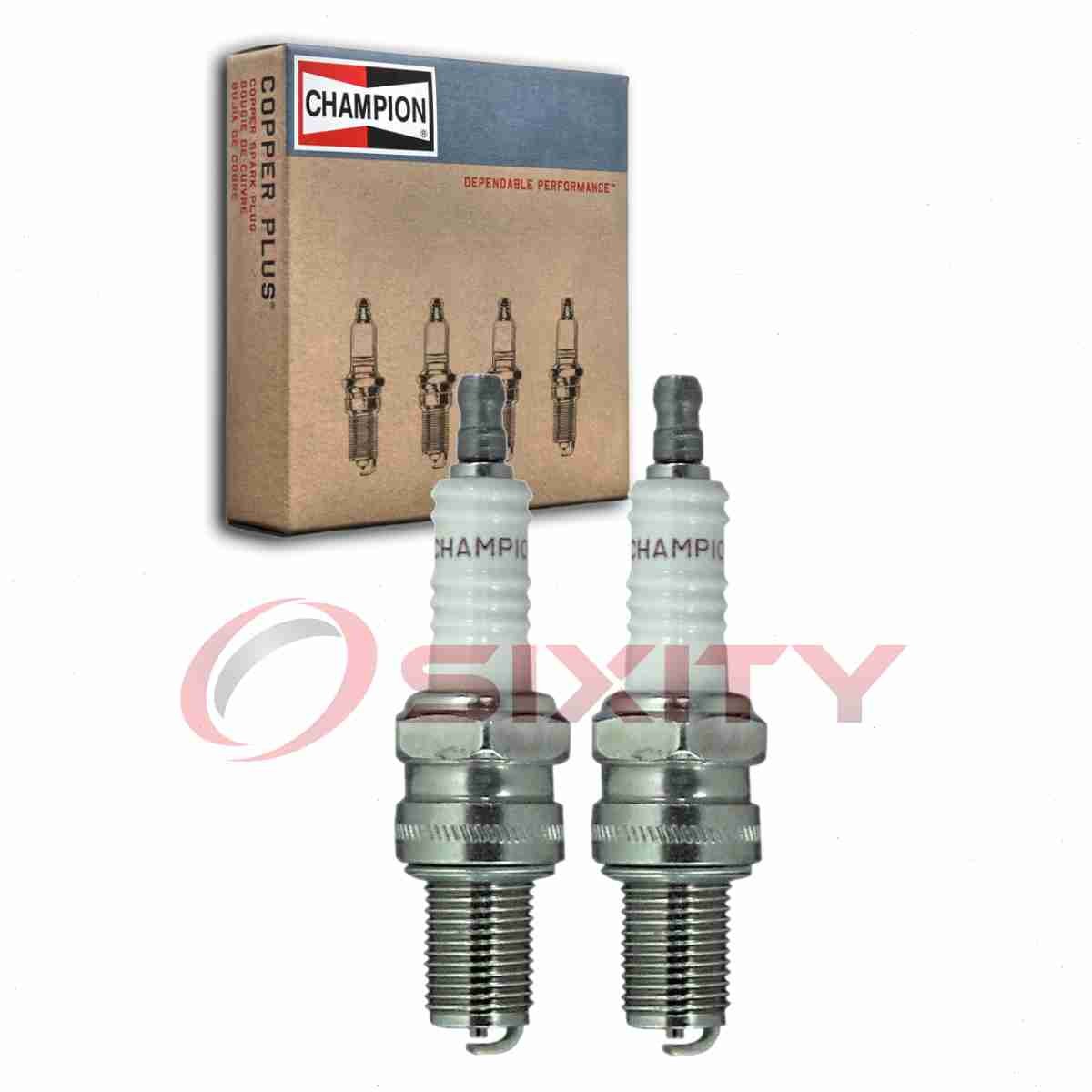 2 pc Champion 296 Spark Plugs for C59CX 5238 Ignition Wire Secondary yu