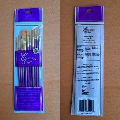 Westwater Enterprises Crafter's Select Gold Taklon Brush Value Set 10/Pkg NEW