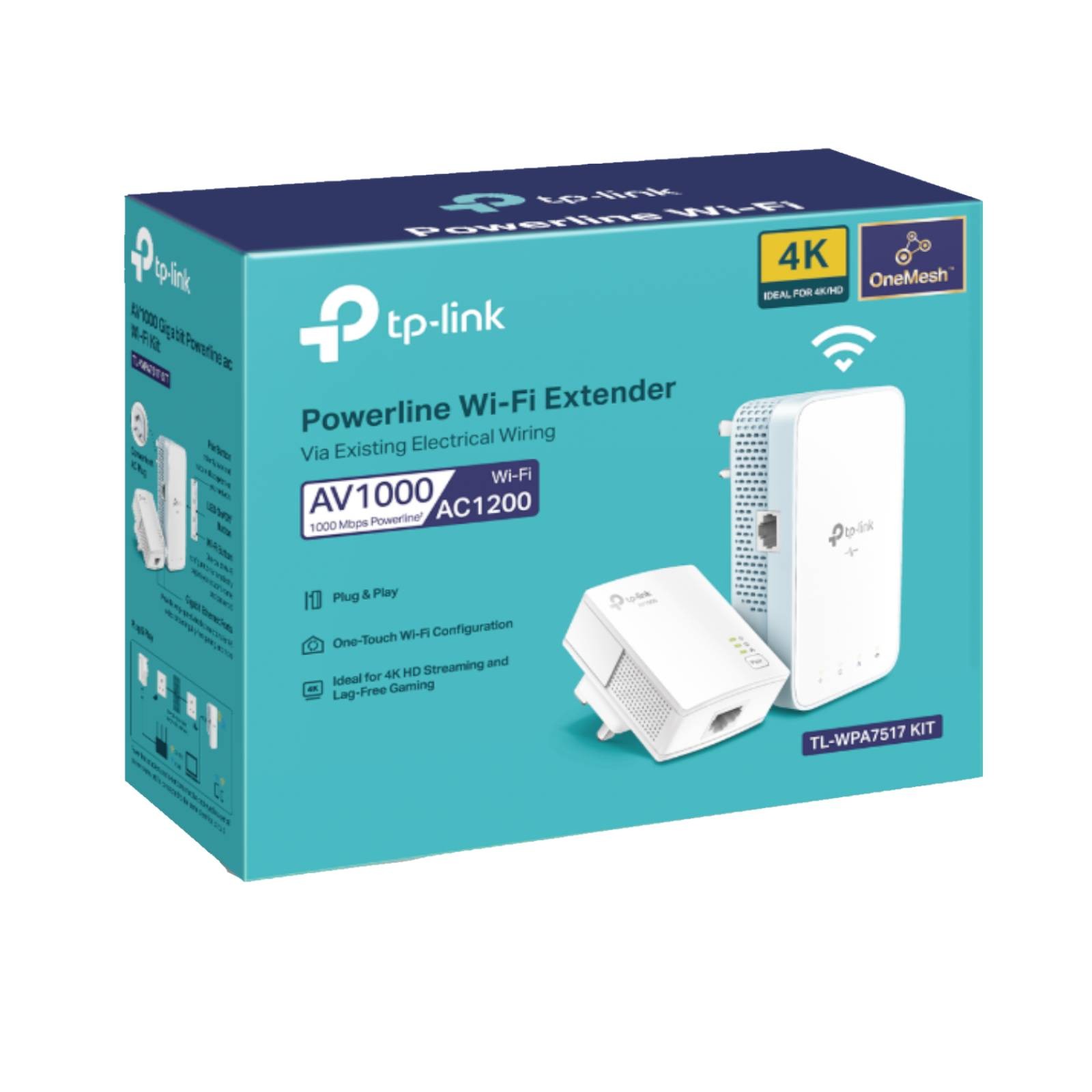 TP-LINK AV1000 Wireless Dual Band Powerline Adapter Kit, AV2 1000 - (TL-WPA7517