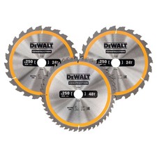 DeWALT Kreiss&auml;geblatt-Set CONSTRUCTION 250x30 3-teilig: 2x DT1956 + 1x DT1957