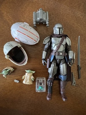 Star Wars Black Series Mandalorian Glavis Ringworld And 2 Grogu And Extra Acces.